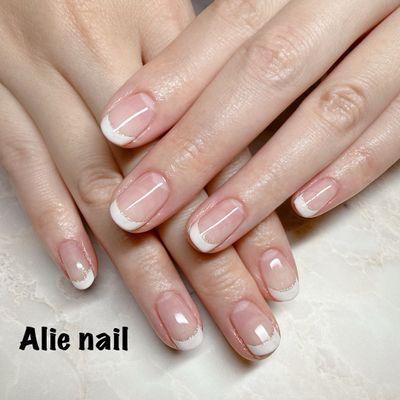 【上品綺麗め】フレンチネイル