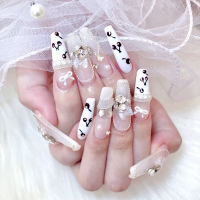 【 自店4週間以内オフ無料🌟 】ダメケア長さだし10本＋持ち込み10本アート💅🏻💖