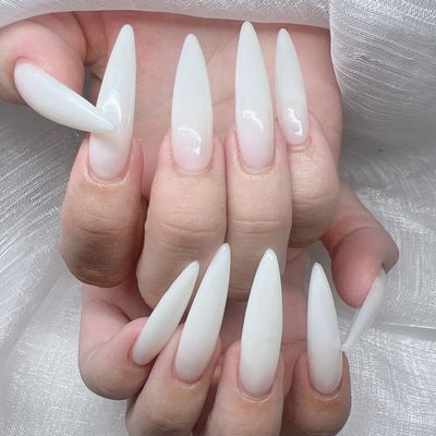 ネイルチップ10本長さだし+ワンカラ-