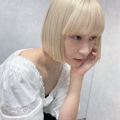 新規	【透明感ハイトーンカラーならこれ】似合わせカット+ケアダブルカラー