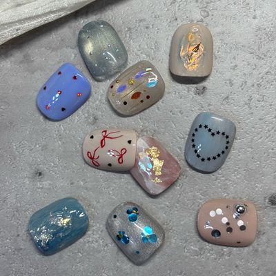 フット親指アート
（親指以外はワンカラー）