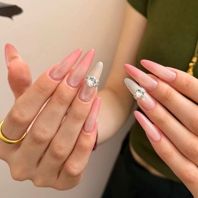 【チープ出し】✨ワンカラーorラメ➕キラキラパーツorリボン2個¥8599